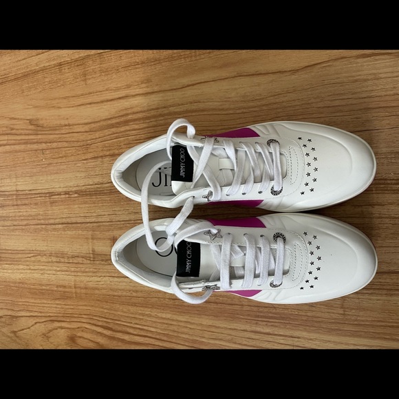 Brand new Jimmy Choo white and pink sneakers in size 39 (9) - Picture 2 of 2